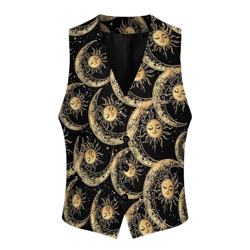 Sun And Moon Trendy Vest Suit for Men V Neck Formal Dress Waistcoat Vests Business Slim Fit3