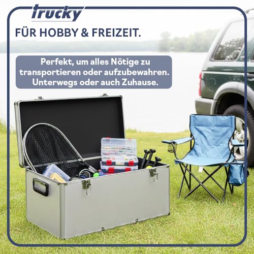 trucky Aluminium 3er Set Boxen Alukiste 3x Alu Box Koffer Kiste Transportbox Werkzeugkiste Werkzeugkoffer Silber