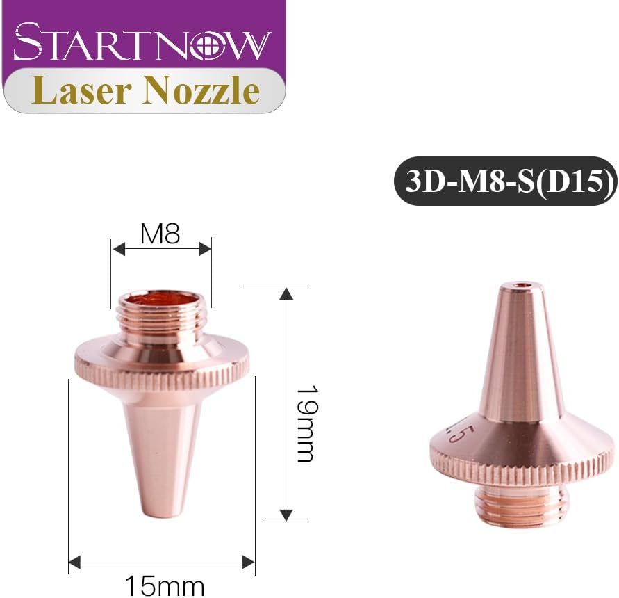 Startnow 3D Arm Laser Welding Machine Head Laser Nozzles Fiber Automatic Manipulator CNC Cutting Device Precitec Raytools Parts (3D-M8-D(D15) 10PCS, 3.0mm)