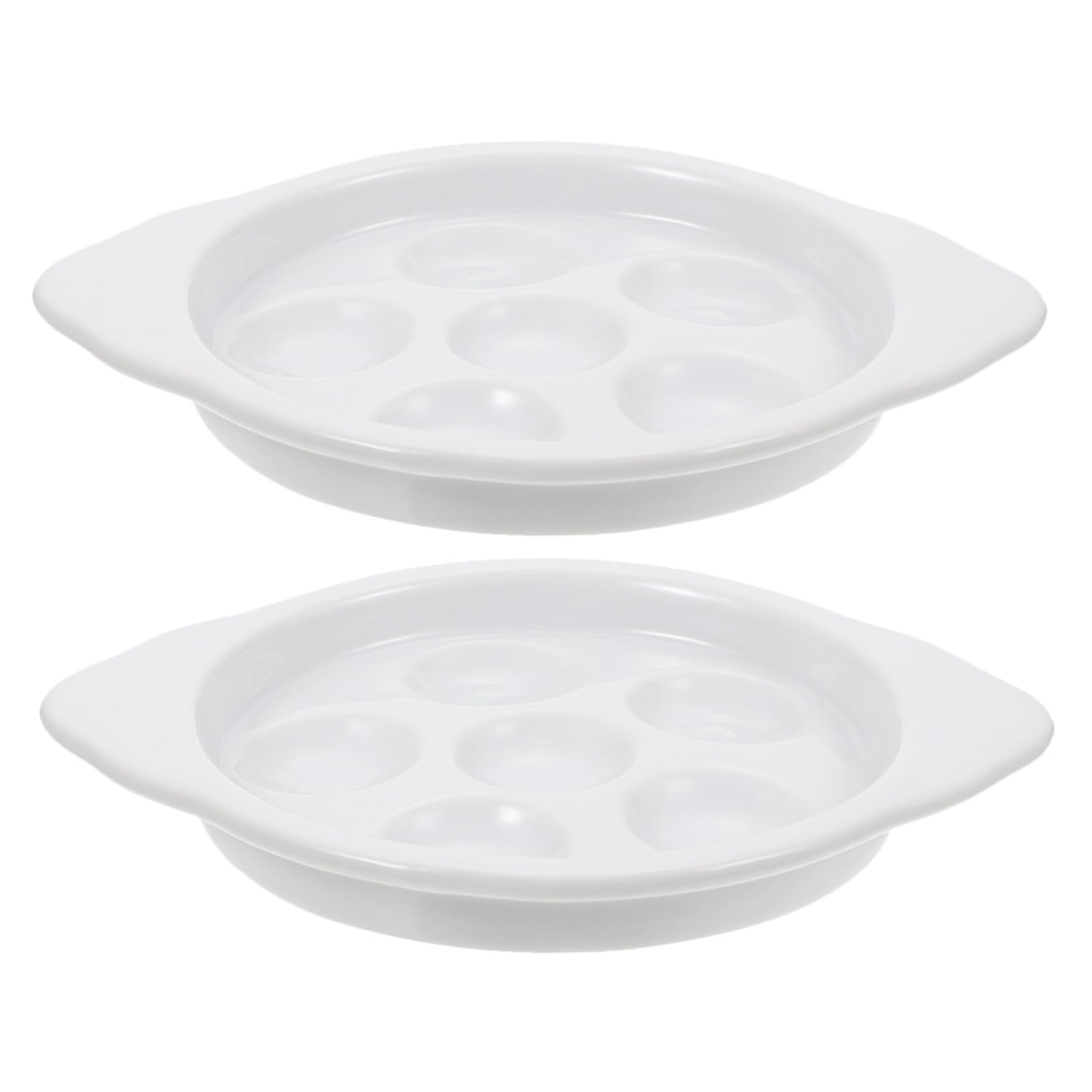 Plat à escargots en céramique blanche élégante pour présentation raffinée