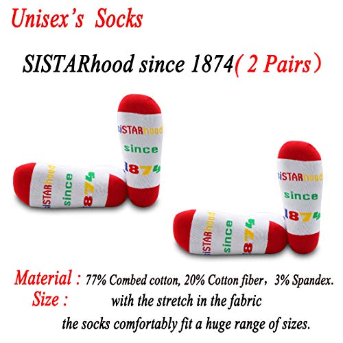 JXGZSO 2 Pairs OES Socks OES Sorority Socks SISTARhood since 1874 Sorority Socks Gifts2