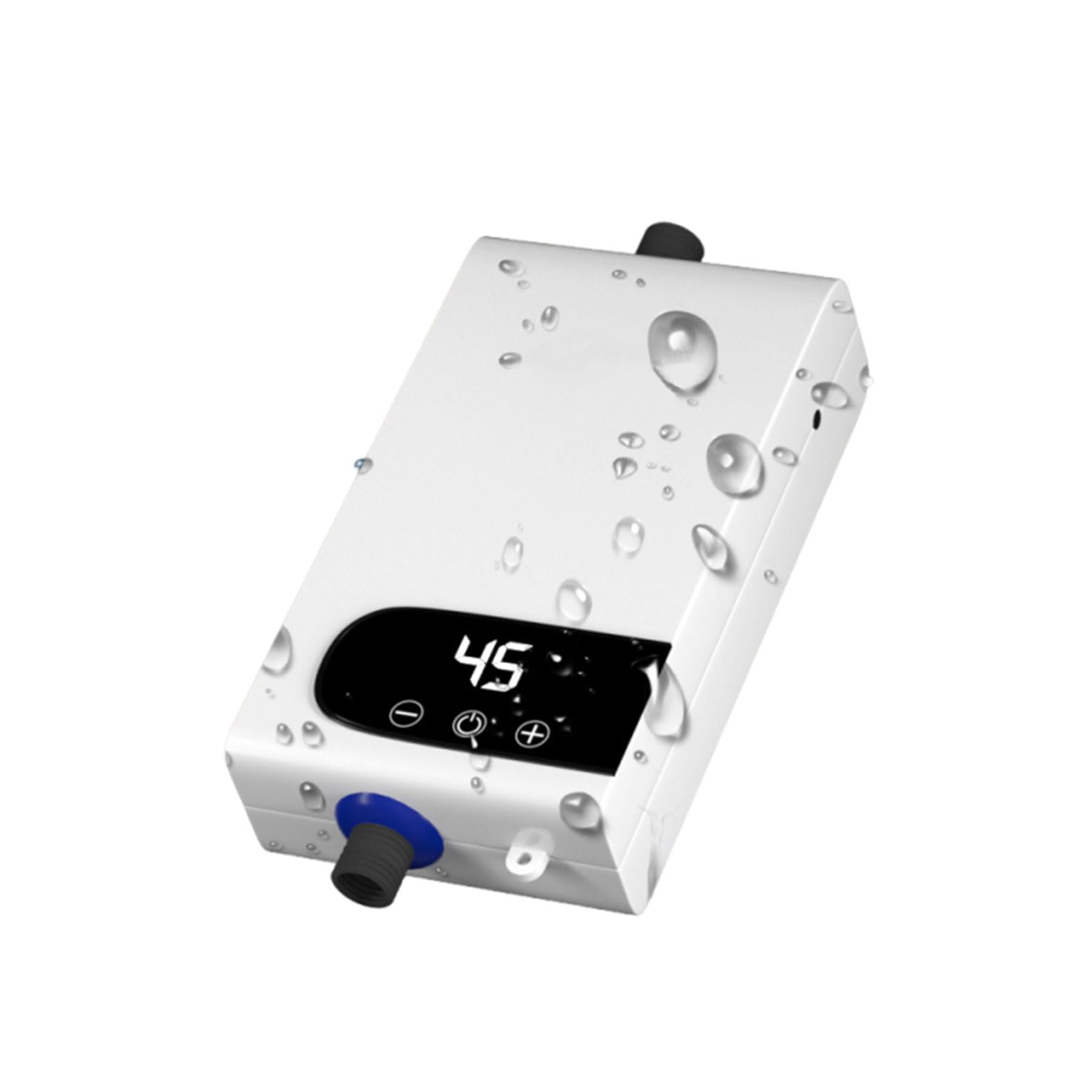 Scaldacqua istantanea, 5500 W, scaldabagno elettrico con touch screen LED, sistema di acqua calda digitale compatto con regolazione della temperatura per bagno e cucina