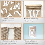 Uniwish Welcome Banner Sign Garland Wedding Baby Shower Classroom Party Decorations Vintage Rustic Burlap Hanging Bunting Home Décor - Image 2