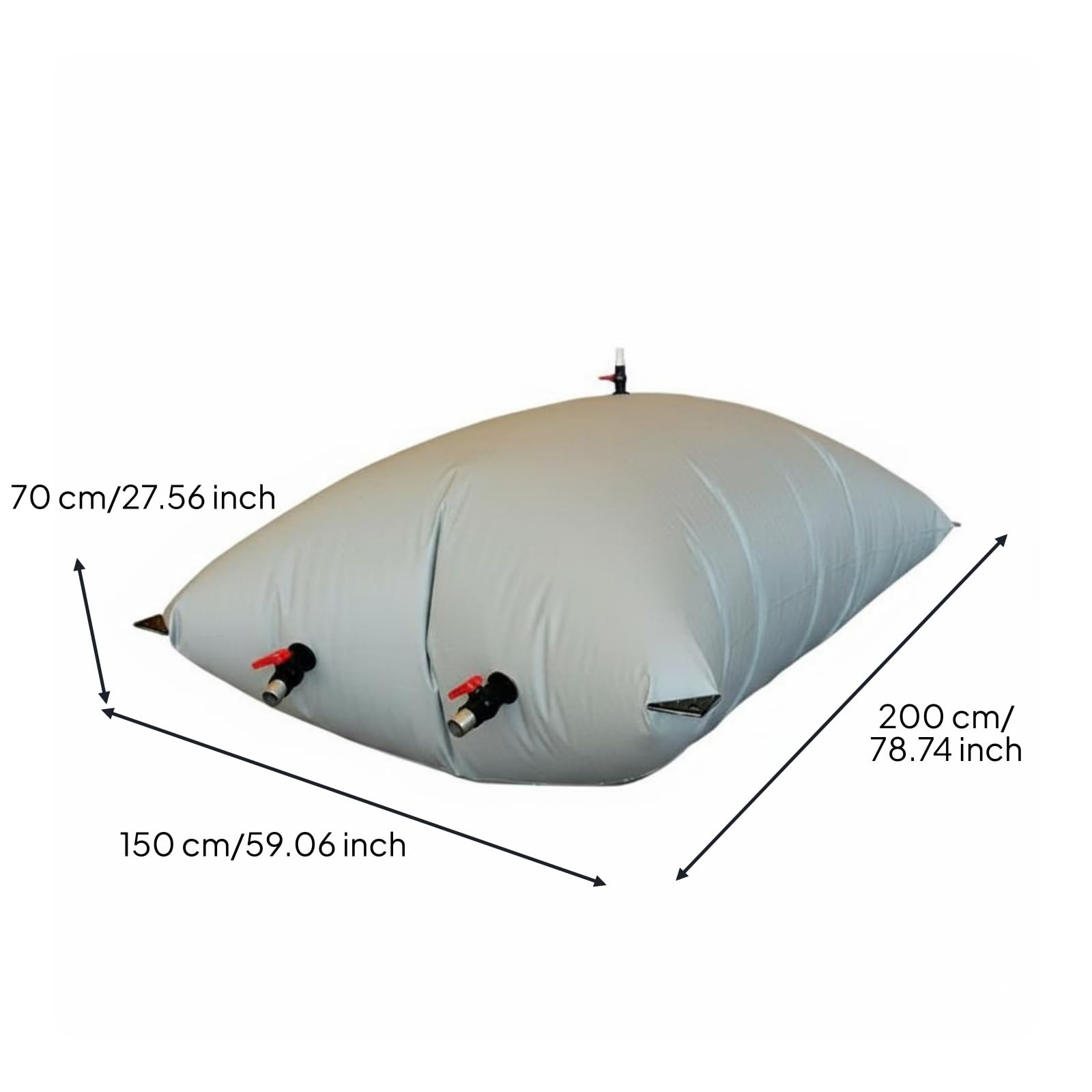 Poche de Rangement Pliable Réservoir d'eau Souple Sac à Eau Bladder Coussin Stockage Portable en PVC Maille Renforcée Étanche Résistante à l'usure