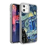 CHENQIAOHU Compatible with iPhone 11 Case, Design Unique Pattern Soft TPU Bumper Slim Protective Clear Case for Men Women Girl Boy(Science-Fiction-Doctor-Who-3)