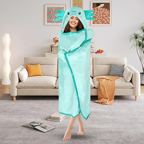 Cobertores com capuz, moletons com capuz para mulheres,Cobertor de moletom | Cobertor vestível com c