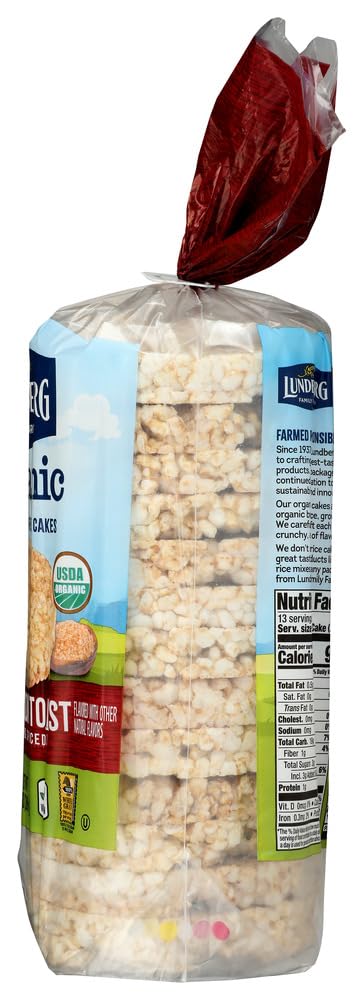 Lundberg Family Farms Organic Cinnamon Toast Rice Cake, 9.5-Ounce Units (Pack of 12)