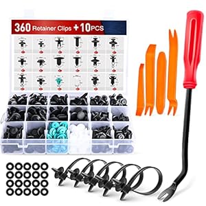 Nilight 360Pcs Car Retainer Clips Fastener Remover Kit – 18 Most Popular Sizes Auto Push Pin Rivets for Benz BMW Toyota Honda Subaru Nissan Mazda,2 Years Warranty