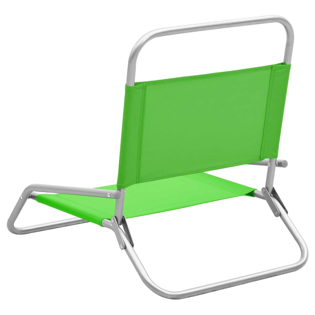 Klappbare Gartenstühle 2 Stück Grün Stoff Outdoor Campingstuhl Balkon Lounge mit Stahlrahmen, leicht zu transportieren, ideal für Terrasse, Park, Strand, Garten, und Freizeit im Freien