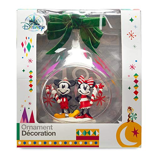 Disney's Mickey and Minnie Mouse Holiday Glass Drop Sketchbook Ornament -- 2018 Edition