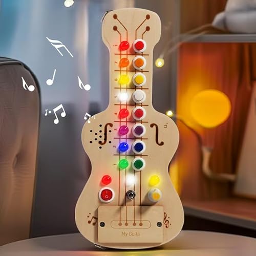 BASAMOU Busy Board Montessori Gitarre Lernspielzeug