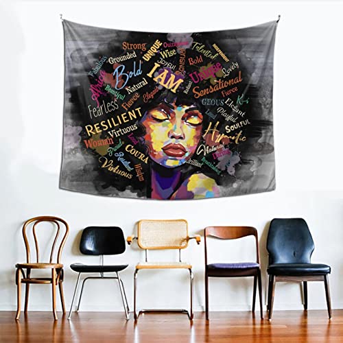Iagm Black Art Tapestry African American Tapestry Wall Hanging Black Woman Tapestry For Bedroom Living Room Dorm 60X51In #TOP2