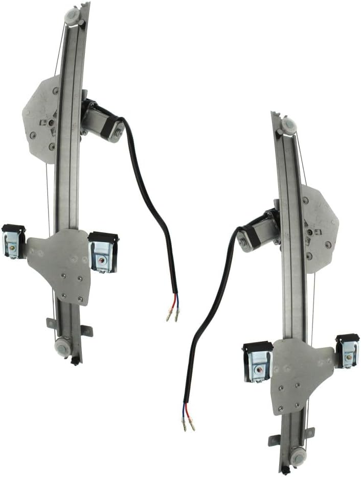 KarParts360 For GMC Sierra 1500 Limited 2019 Window Regulator Assembly Driver And Passenger Side | Pair | Rear | 2 Pins | Power Cable | Standard 12V w/Motor | GM1550159, GM1551159 | 84043806, 84043807
