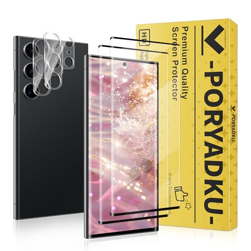 2+2 Stück Für Samsung Galaxy S22 Ultra 5G Panzer Schutz Glas Folie Schutzfolie Glas+ Kamera Schutzfolie Fingerabdruck-ID Unterstützen 9H Härte HD Clear Displayschutz Schutzfolie Glas