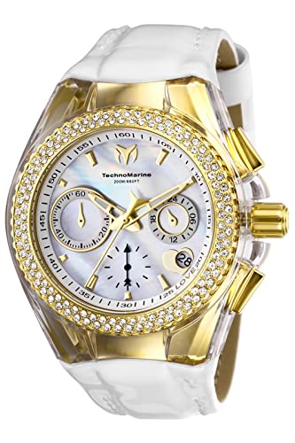 Technomarine Women's Cruise Valentine Stainless Steel Quartz Watch With Leather Strap, White, 26 (Model: Tm-117046) #TOP2