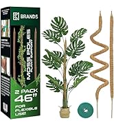 K-Brands Moss Pole (2 Pack, 116 cm) - Monstera Plant Support Stakes - Bendable Moss Pole for Plan...