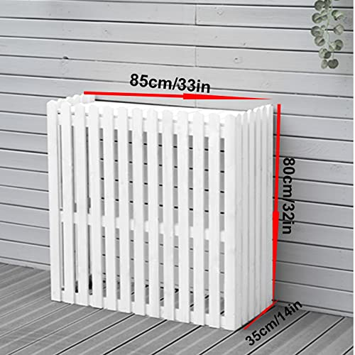 Cubierta Decorativa de Madera para Aire Acondicionado con Estante Superior 7