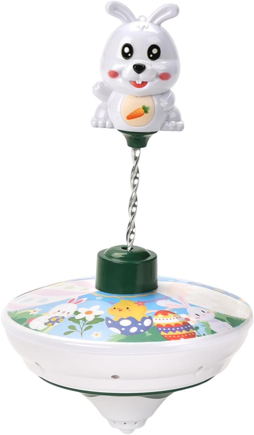 Easter Toys for Kids,Funny Interactive Educational,Easter Bunny Interactive Spin Toy - for Boys Girls Home School Travel Camping Play Birthday Holiday Party