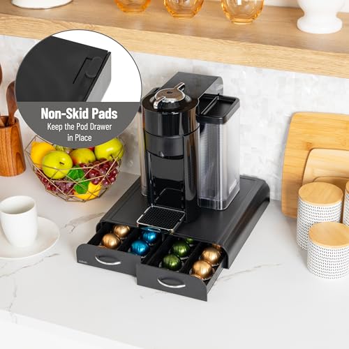 Mind Reader Kaffeekapsel-Organizer mit 2 Schubladen, kompatibel mit 18 Vertuoline (239,8 ml) oder 72 Original Nespresso-Kapseln… – Ansicht 5