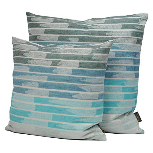 Preisvergleich Produktbild Gözze Faro Kissen gestreift 50x50 Aqua