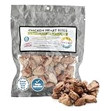 Fresh Is Best Freeze Dried Dog Treats - Raw Freeze Dried Chicken Hearts for Dogs & Cats - Dog Training Treats in Resealable Zipper Bag - High-Protein Single Ingredient - Made in The USA