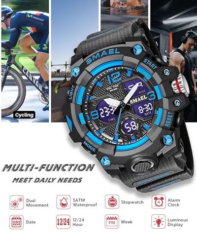 Image of Gosasa Men's Watches Multi Function Military S-Shock Sports Watch LED Digital Waterproof Alarm Watches