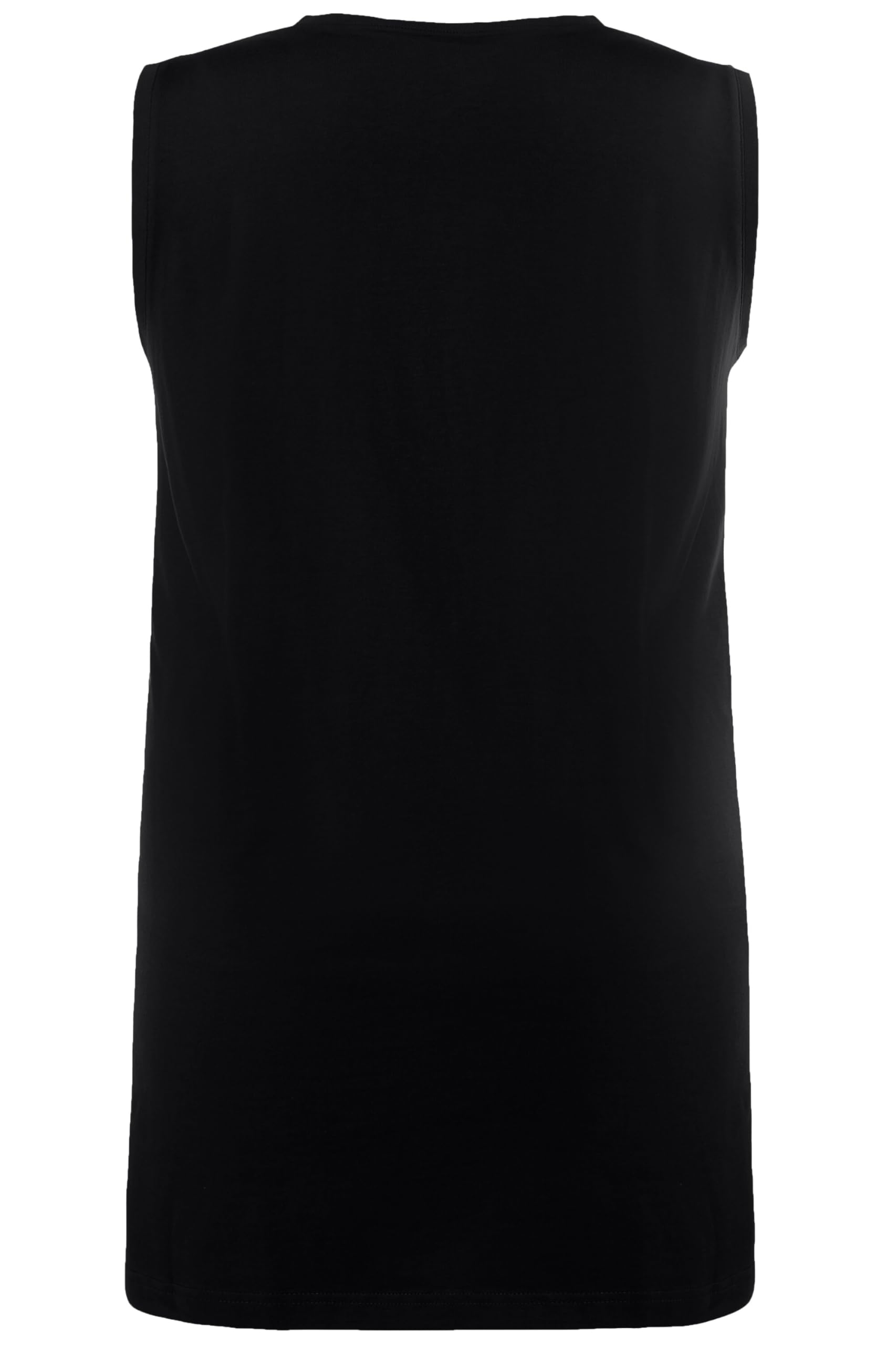 Ulla Popken Damski duży rozmiar, plus size, top basic, tank top, dekolt w serek, luźny krój