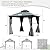 Domi 10' x 10' Hardtop Gazebo Outdoor Metal Gazebo with Galvanized Steel Double Roof Canopy, Curtains and Netting for Patio, Backyard, Deck, Lawn, Grey