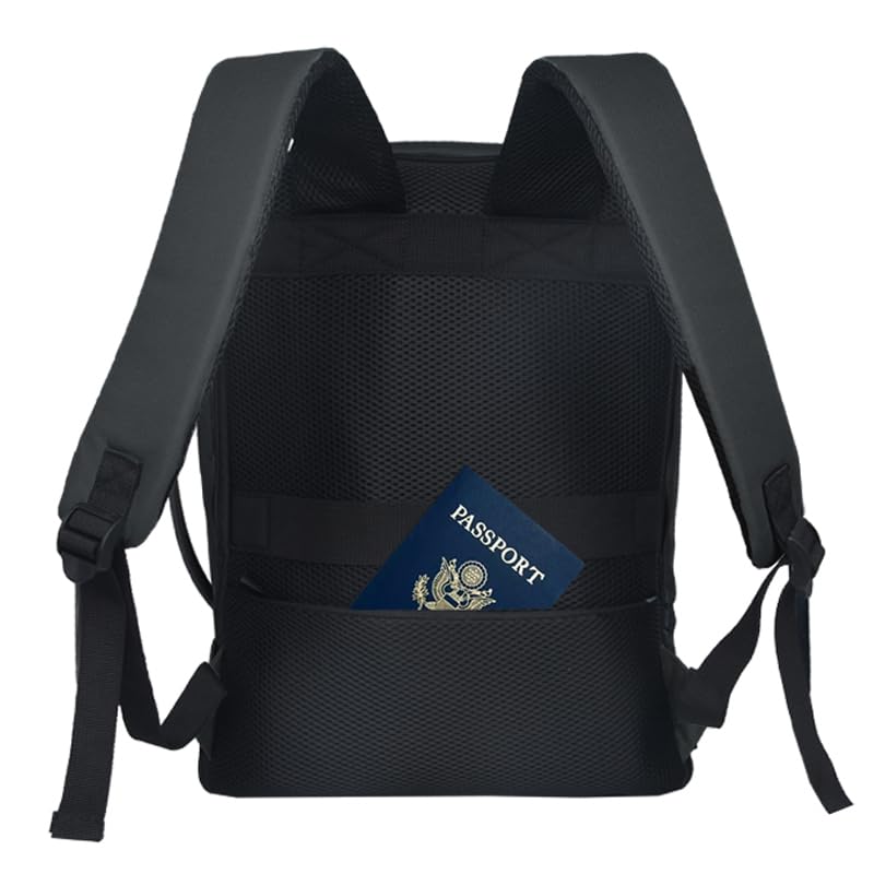 Bellanca 40x30x15 Bagaglio A Mano Zaino da Viaggio KLM Air France Finnair SAS TAP British Airways Iberia Pegasus Smartwings 40x30x15cm… (Nero-Espandibile)