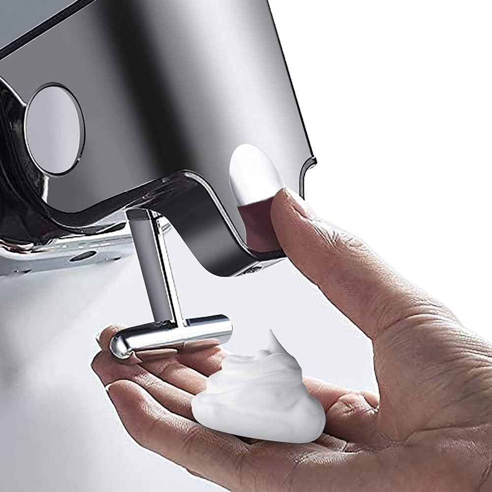 Wall Mounted Soap Dispenser Shower Dispensers Manual Pressing Head Liquid Shampoo and Soap Dispenser for Bathroom, Kitchen,Marketplace Hotel (1500ml-R, Silver)