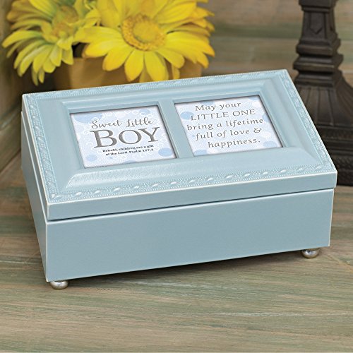 Caja de música azul con texto Full of Love para niños Cottage Garden 5