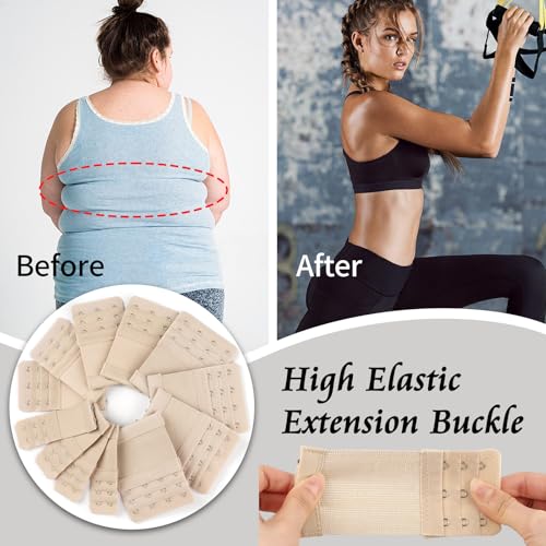 Image of PEASUG 12 PCS Bra Extenders 2 Hook / 3 Hook / 4 Hook, Bra Strap Extender, Bra Extension Strap for Women Plus Size