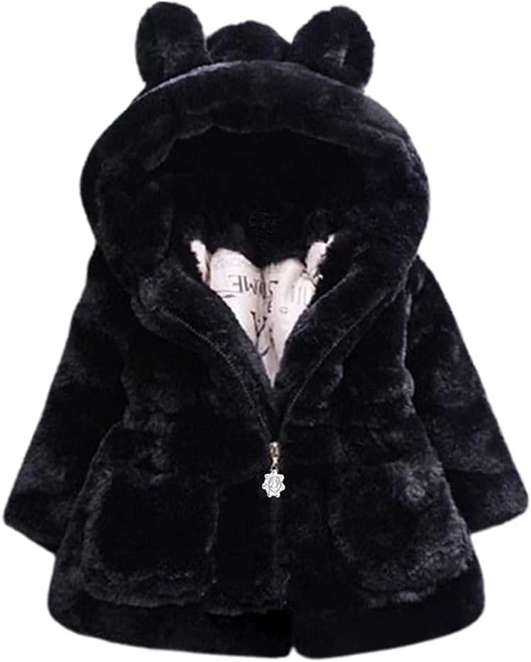 Baby Girl's Toddler Kids Fall Winter Coat Jacket Outwear Ear Hoodie Sweatshirt