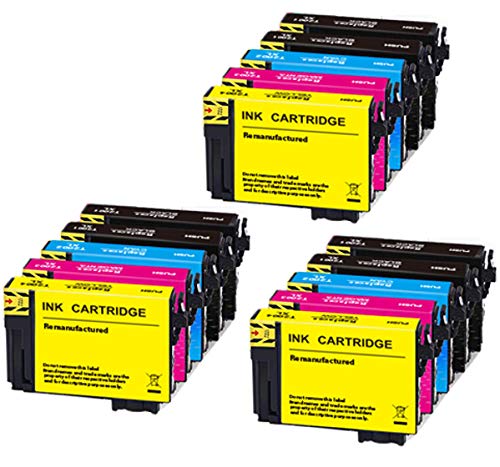 Remanufactured Ink Cartridge Replacement for Epson 200XL (18-Pack, 9 Black 3 Cyan 3 Magenta 3 Yellow) for Expression Home XP-310 XP-400 XP-410XP-200 WF-2540 WF-2530
