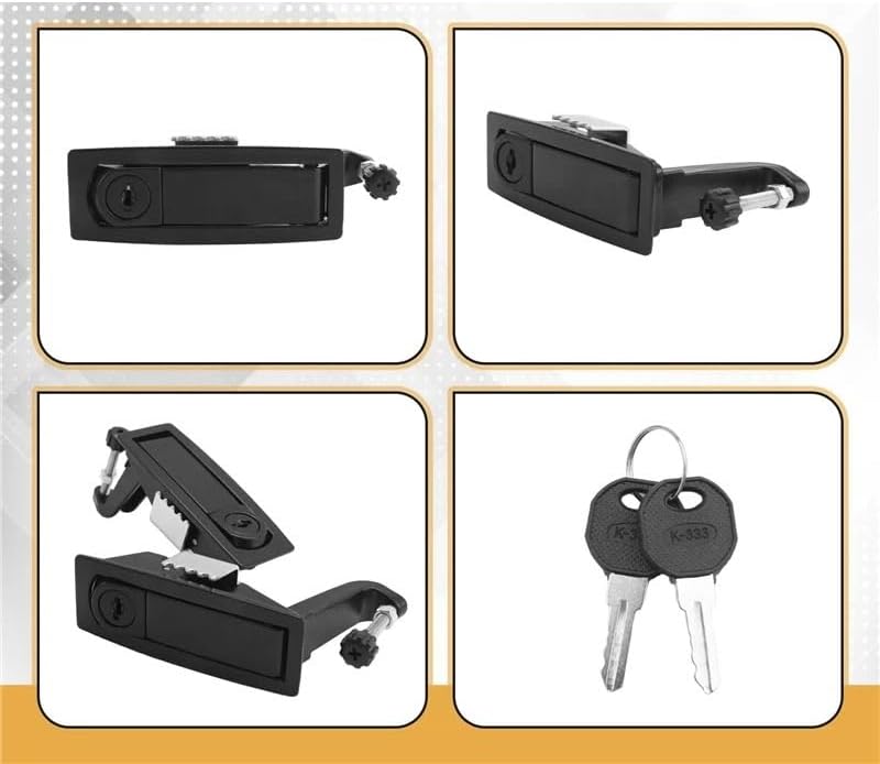 10PCS Compression Latch Flush Lever Latch Lock Adjustable Lever Hand Lock Latches Thickness:1-5Mm for Marine Car RV Door