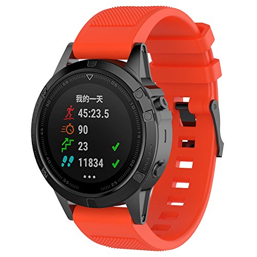 Turnwin Bands Compatible With Garmin Approach S62 Smartwatch, Silicone Band 22Mm Quick Release Rubber Straps Watch Wristbands (Lime Teal Sky Red Pink, For Garmin Approach S62 Bands Straps) #TOP3