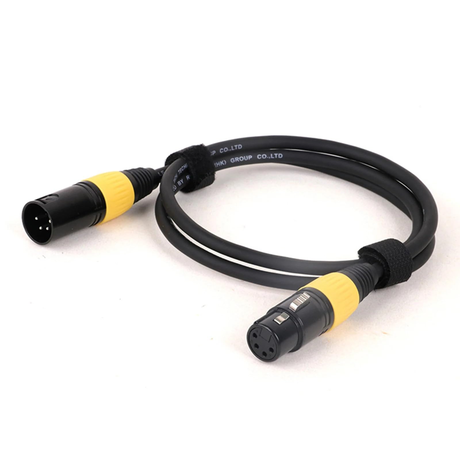 Cable de extensión balanceado XLR Macho de 4 Pines a XLR Hembra de 4 Pines, Conectores de Colores, Cable de extensión de Audio for Auriculares, 0,29 m a 15 m(BK-YE,2m)