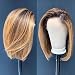 Ombre Color 4/27 Lace Front Wigs Human Hair For Women Short Bob 13x6 Deep Part Lace Front Human Hair Wigs Pre Plucked Density 150% (10inch)