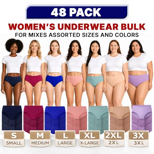 Image of Womens Panties in Bulk, Wholesale Ladies Brief Underwear, Homeless Shelters Charity Donations
