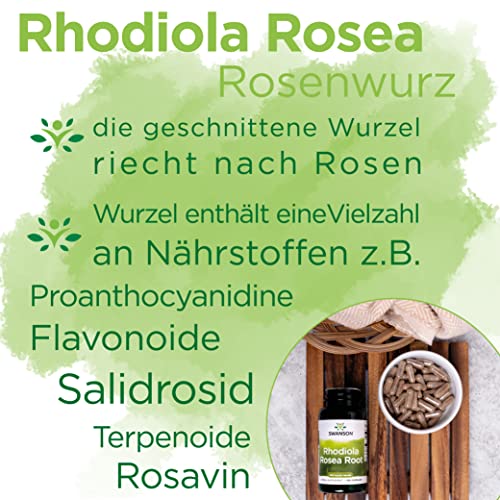 Rosenwurz Swanson Rhodiola Rosea Wurzelextrakt 400mg