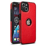Hemduty Logo Visible Compatible with iPhone 13 Mini Case Luxury Vegan Leather Ultra Slim Business...