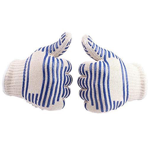 ELECTROPRIME Outdoor Work Kitchen Work Gloves White 500 Degrees High Temperature Resista L6Y8