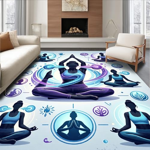 Design&I Low Pile Flatwoven Area Rug 5x7, Breathing