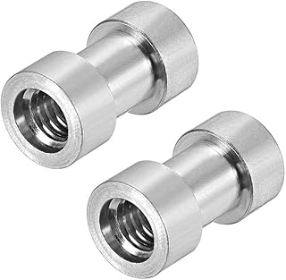 uxcell 2Pcs Metal 1/4 inches to 3/8 inches Female Convert Screw Adapter Bolt for Tripod Monopod Ballhead DSLR SLR