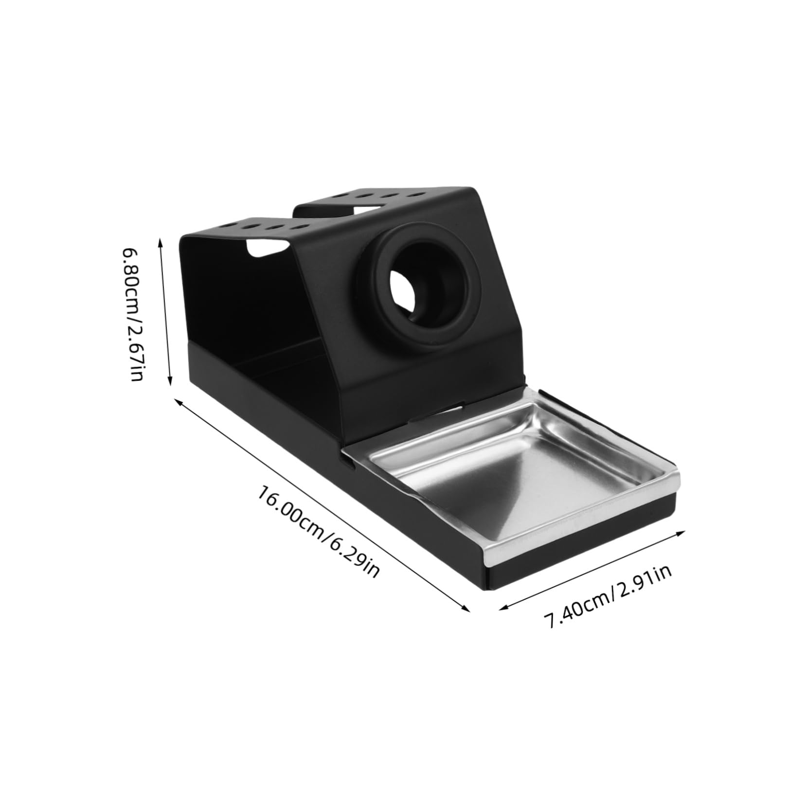 PRETYZOOM Soldering Station Soldering Iron Stand Holder Convenient Soldering Rack for Desk Lead- Heat Soldering Tool Adults Cleaning Welding Steel Soldering Portable Soldering Kit Black