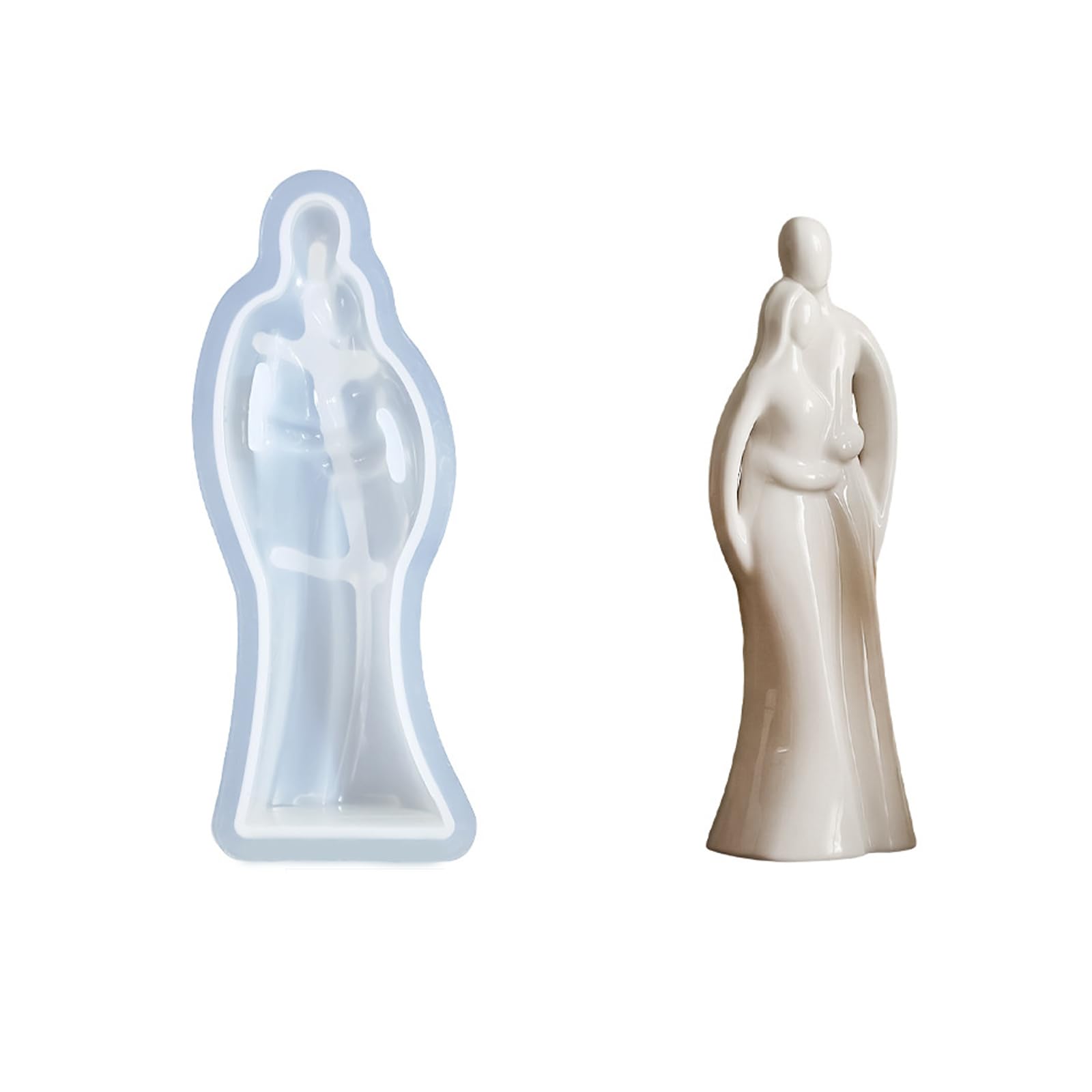 XAGMODSHN Hugging Couple Sculpture Silicone for Making Soap Valentine ' s Day Gift Resin Casting Making Candlewax Molds
