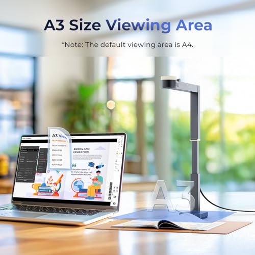 Caméra de document USB 4K CZUR Fancy S Pro webcam grand format A3 pour PC Mac