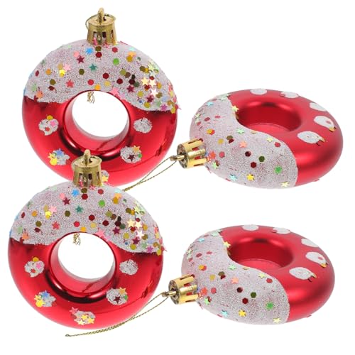 Decoración navideña de donut en set de 12 piezas ideal para regalar 4