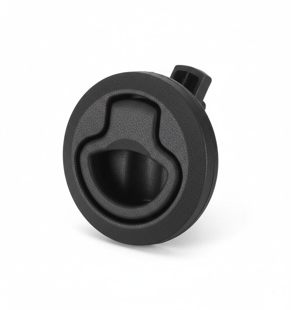 WINOMO Black Locking Flush Pull Slam Latch Hatch Lift for Marine Boat Camper RV Trailer