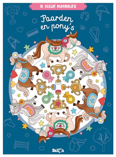 Paarden en pony's (Ik kleur mandala's, 1)